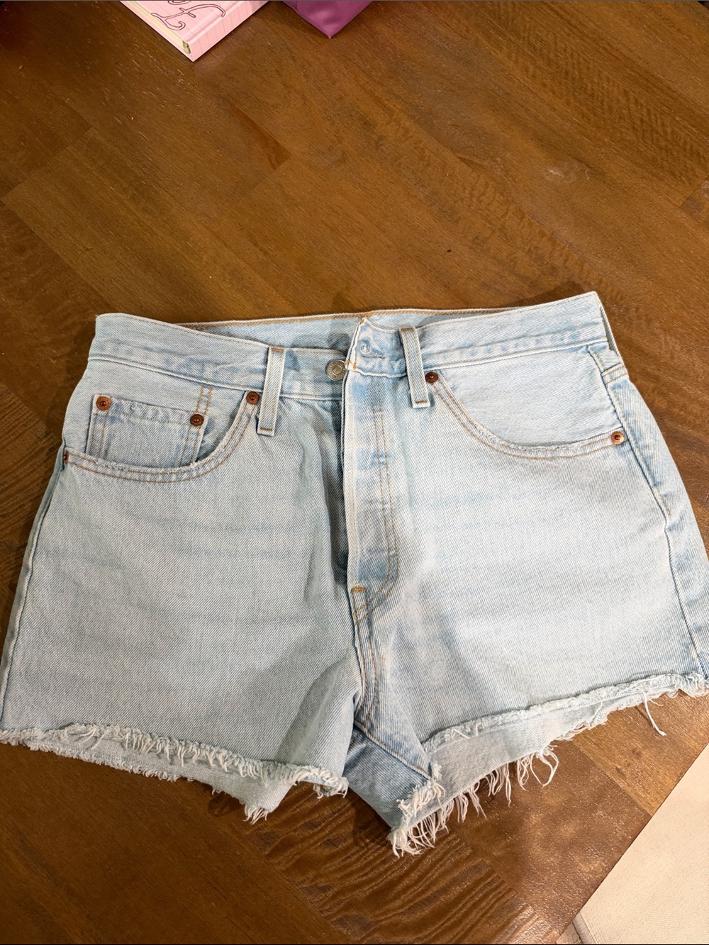 Levi's Light Blue Denim Cutoff Shorts